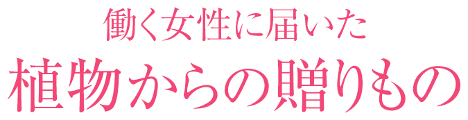 働く女性に届いた植物からの贈りもの